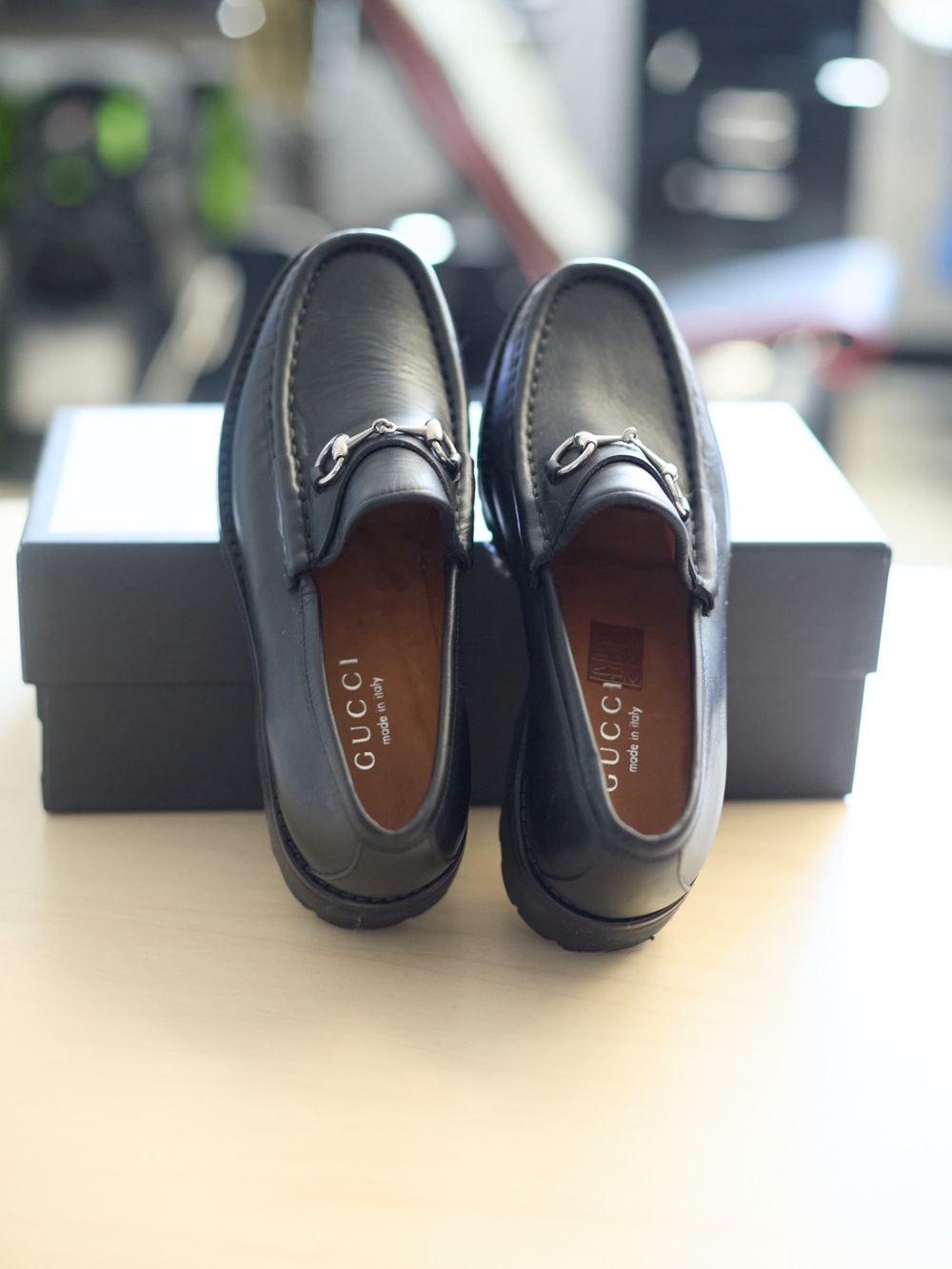 NIB Gucci Women's 1955 Horsebit Chunky Rubber Lug Sole Loafers Size 36.5/US 6.5